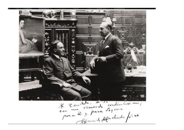 Los hermanos Machado visitaron y dejaron su recuerdo en el Mesón de Cándido.