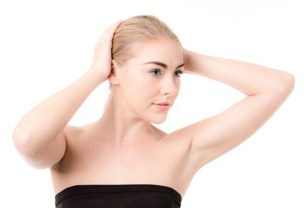 beautiful woman with perfect skin and face