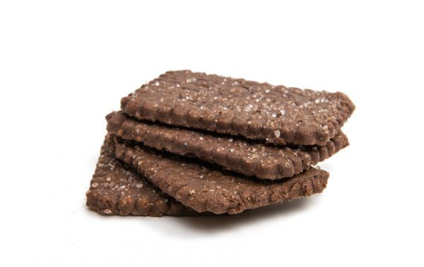 chocolate cookies crackers on a white background