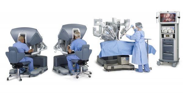 Ilustraciones de los sistemas Da Vinci, de la compañia creadora Intuitive Surgical