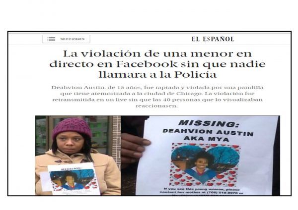 Violacion en FAcebook