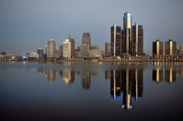 Detroit, Michigan Skyline