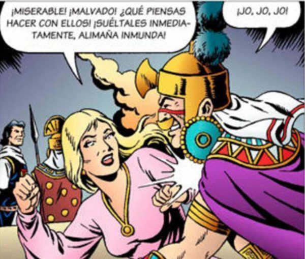 La novia del Capitan Trueno, poniendo firme a un villano1