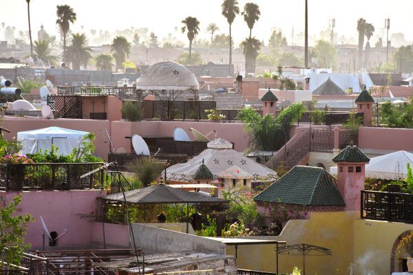 View of Marrakesh Medina, Morocco.