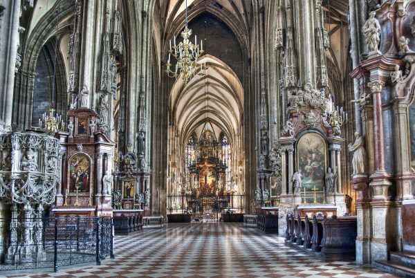 Interior of the Cathedral of St. Stephen's in Vienna