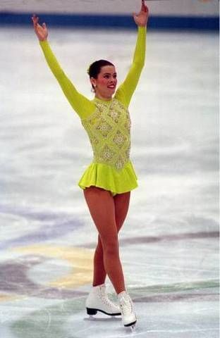 FEB 1992: NANCY KERRIGAN IN ACTION FOR USA DURING THE LADIES FIGURE SKATING AT THE 1992 WINTER OLYMPICS IN ALBERTVILLE, FRANCE. Mandatory Credit: Rick Stewart/ALLSPORT