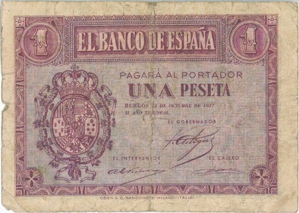 1 Peseta de 12-10-37-1