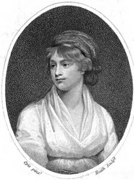 Mary Wollstonecraft; grabado de James Heath realizado sobre 1797, basado en la pintura de John Opie.