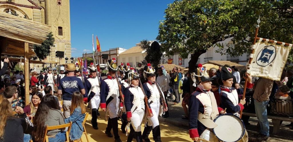 Recreación histórica de una contienda de la Guerra de la Independencia